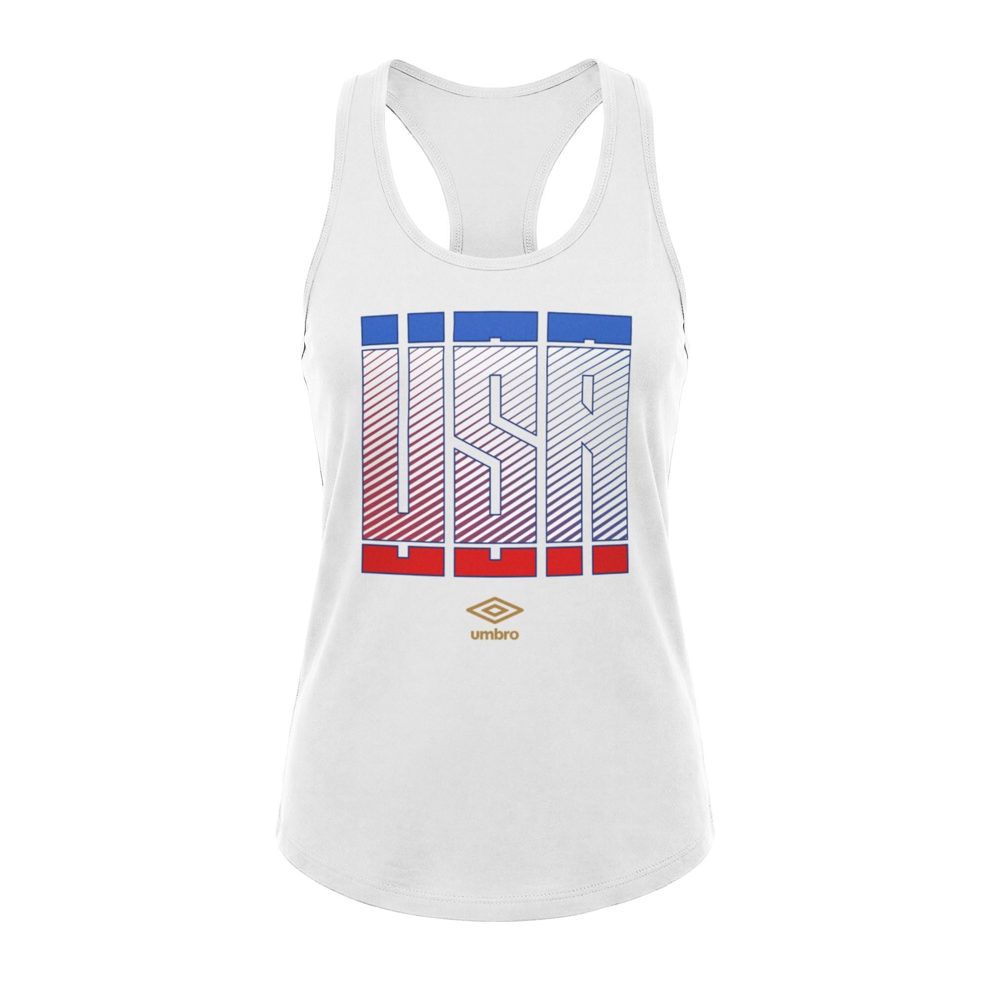 Umbro USA Stacked Soccer Tank Bright White