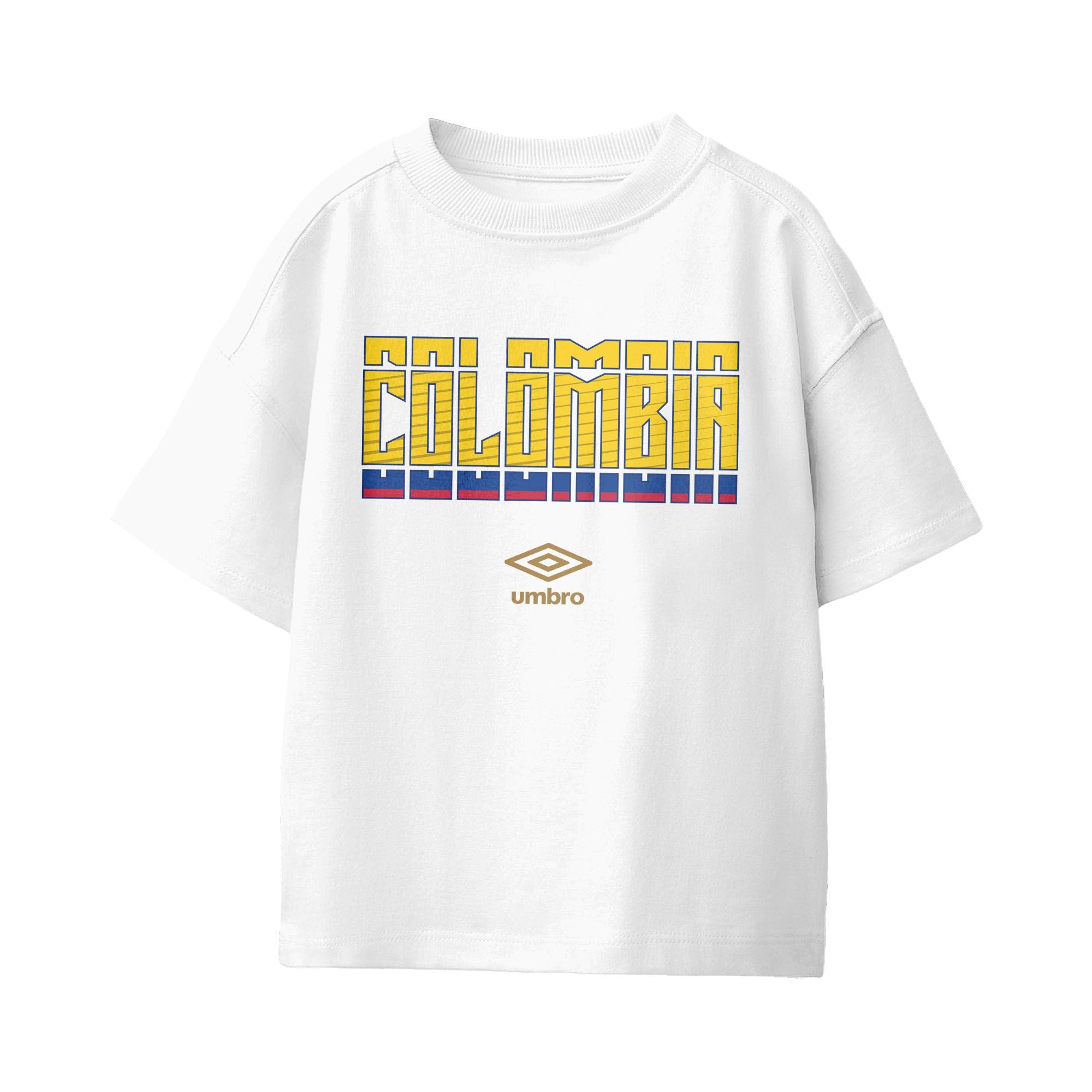 Umbro Colombia Stacked Soccer T-Shirt White
