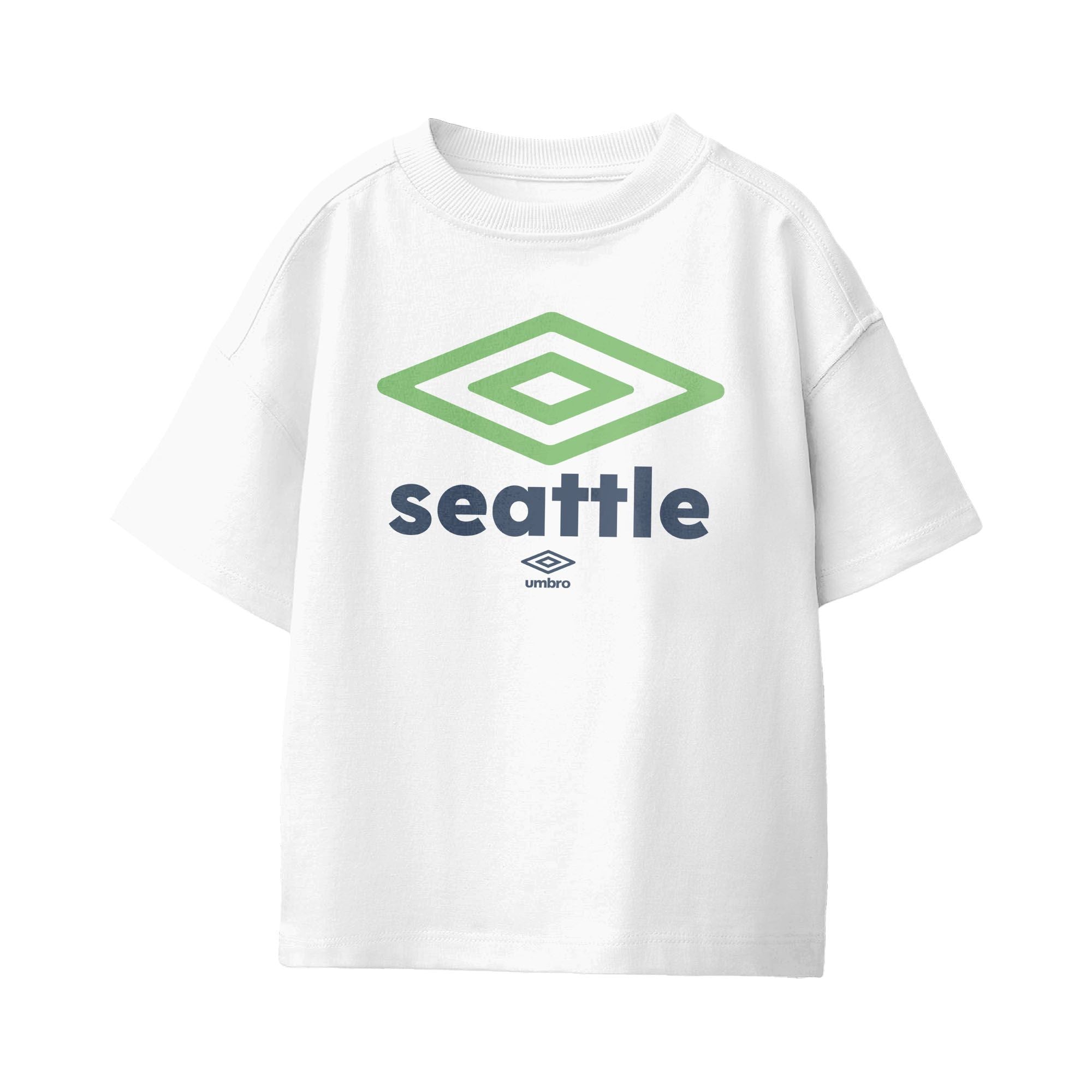 Umbro Kids Unisex Seattle City Diamond Logo T-Shirt White