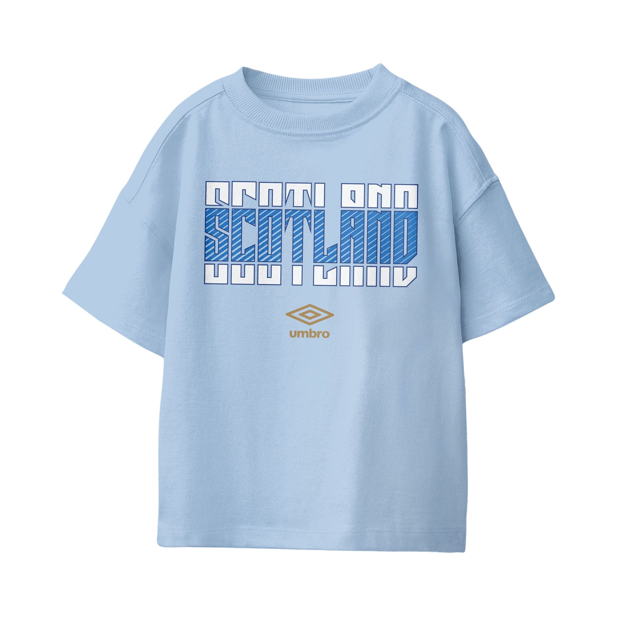 Umbro Scotland Stacked Soccer T-Shirt Light Blue