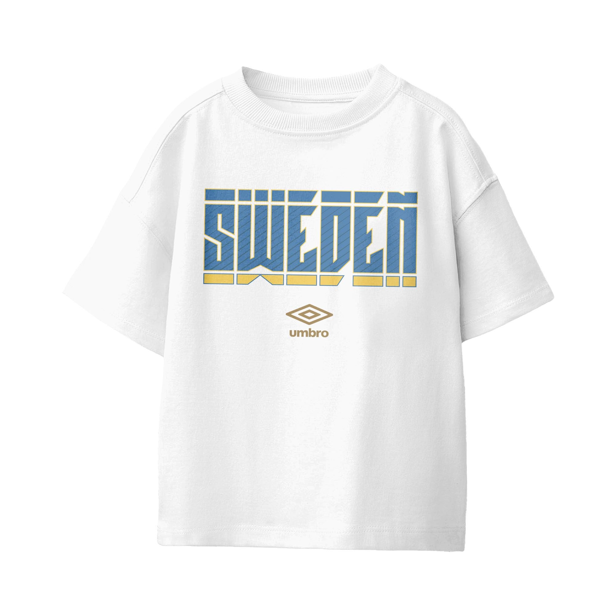 Umbro Sweden Stacked Soccer T-Shirt White