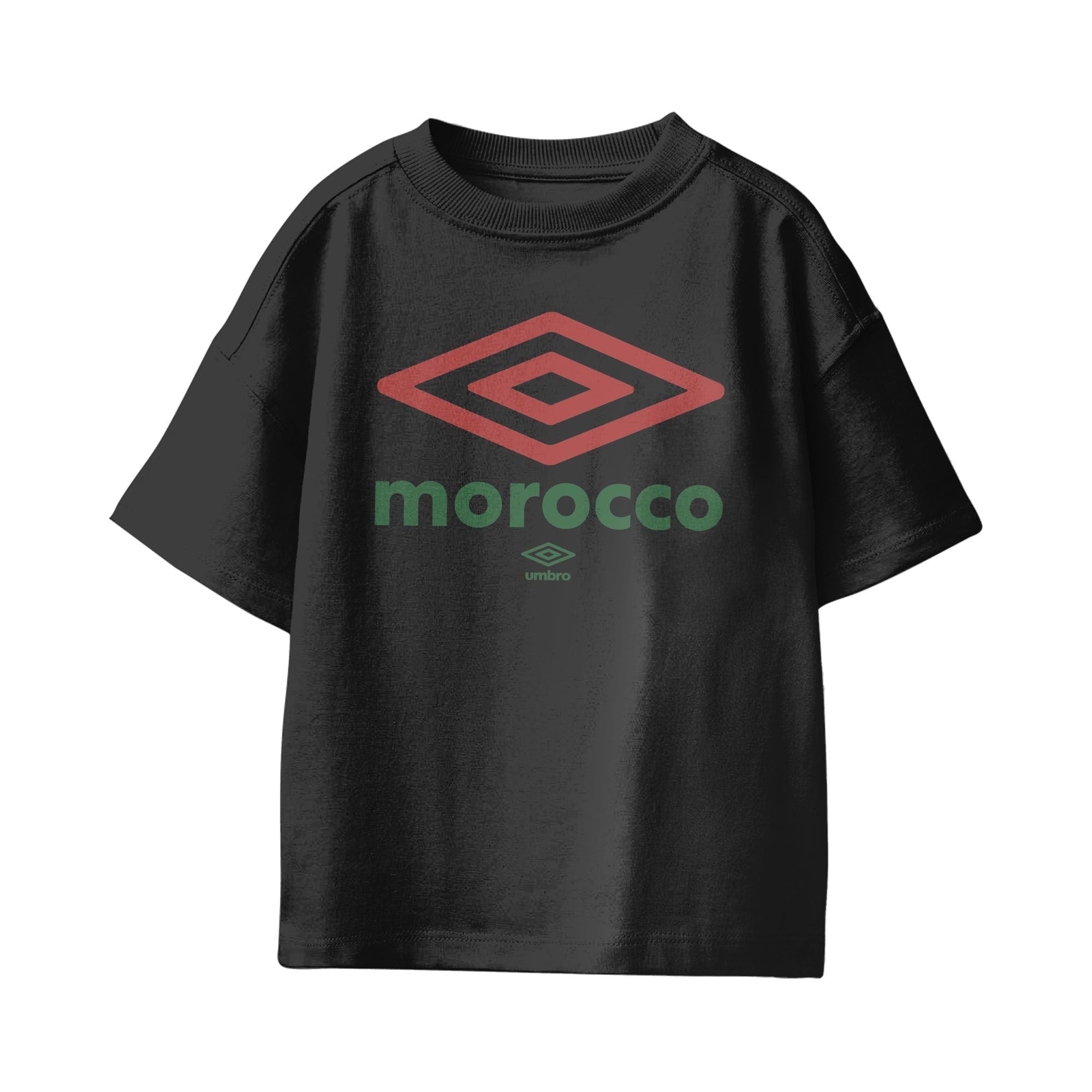 Umbro Kids Unisex Morocco Diamond Logo T-Shirt Black