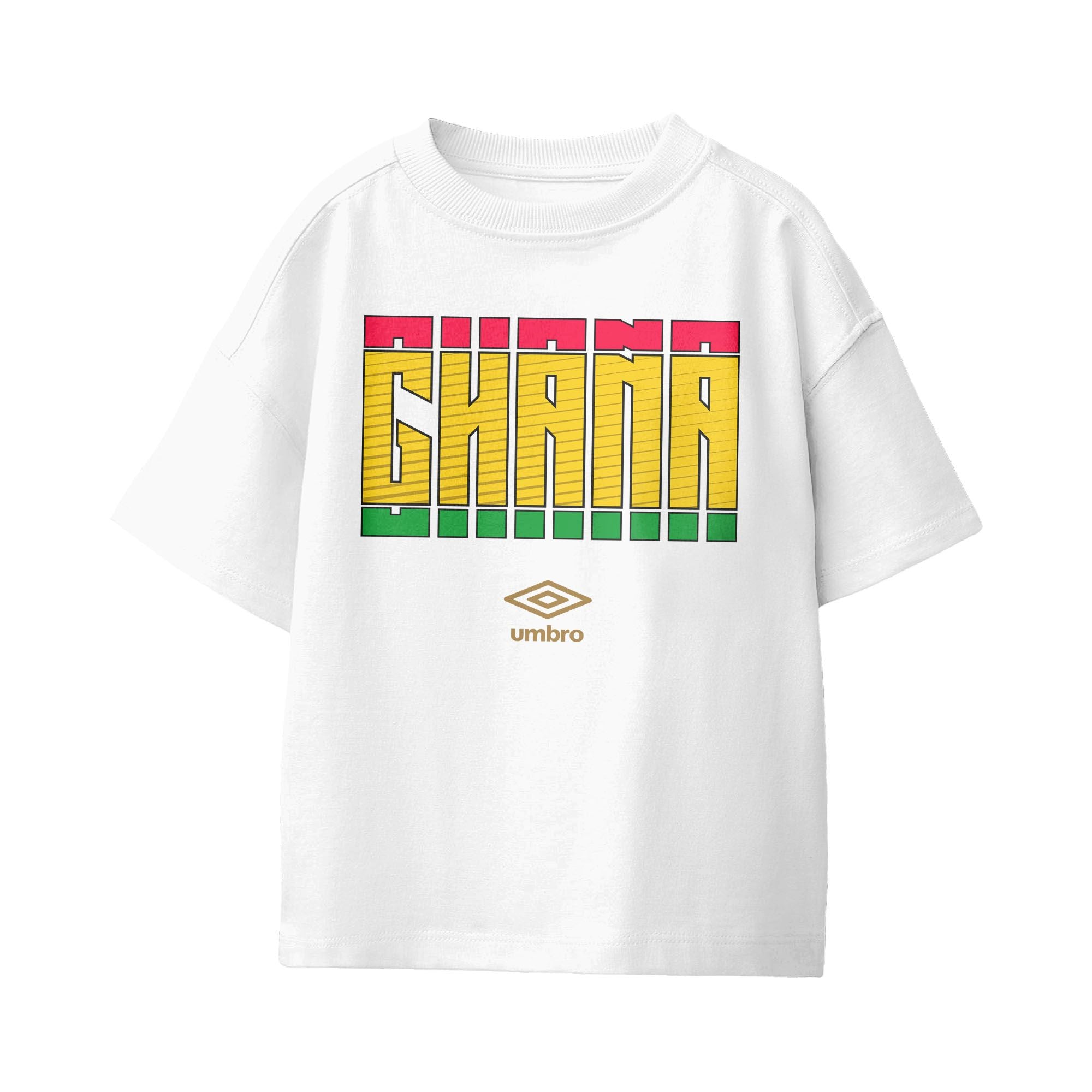 Umbro Ghana Stacked Soccer T-Shirt White