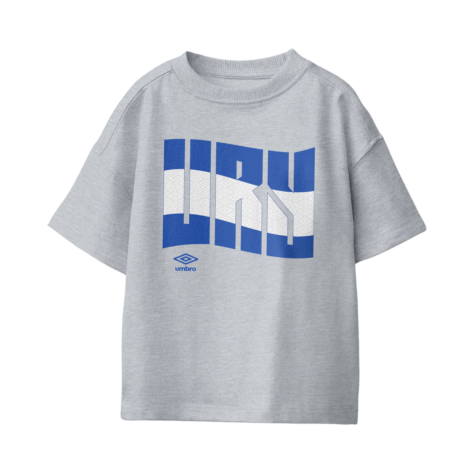 Umbro Kids Uruguay Wavy Logo T-Shirt Sport Grey