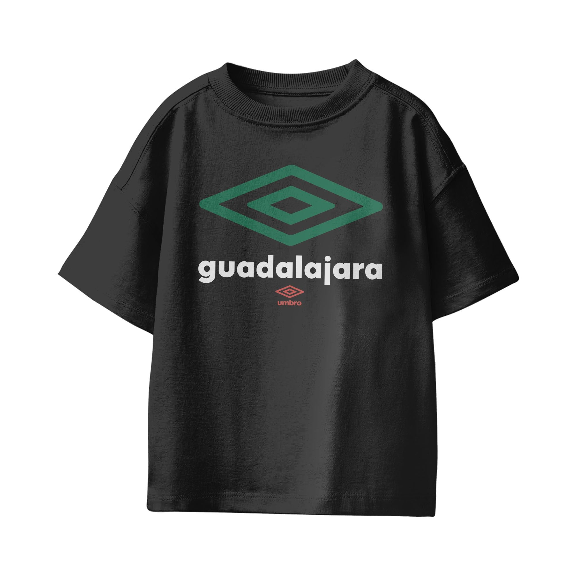 Umbro Kids Unisex Guadalajara City Diamond Logo T-Shirt Black