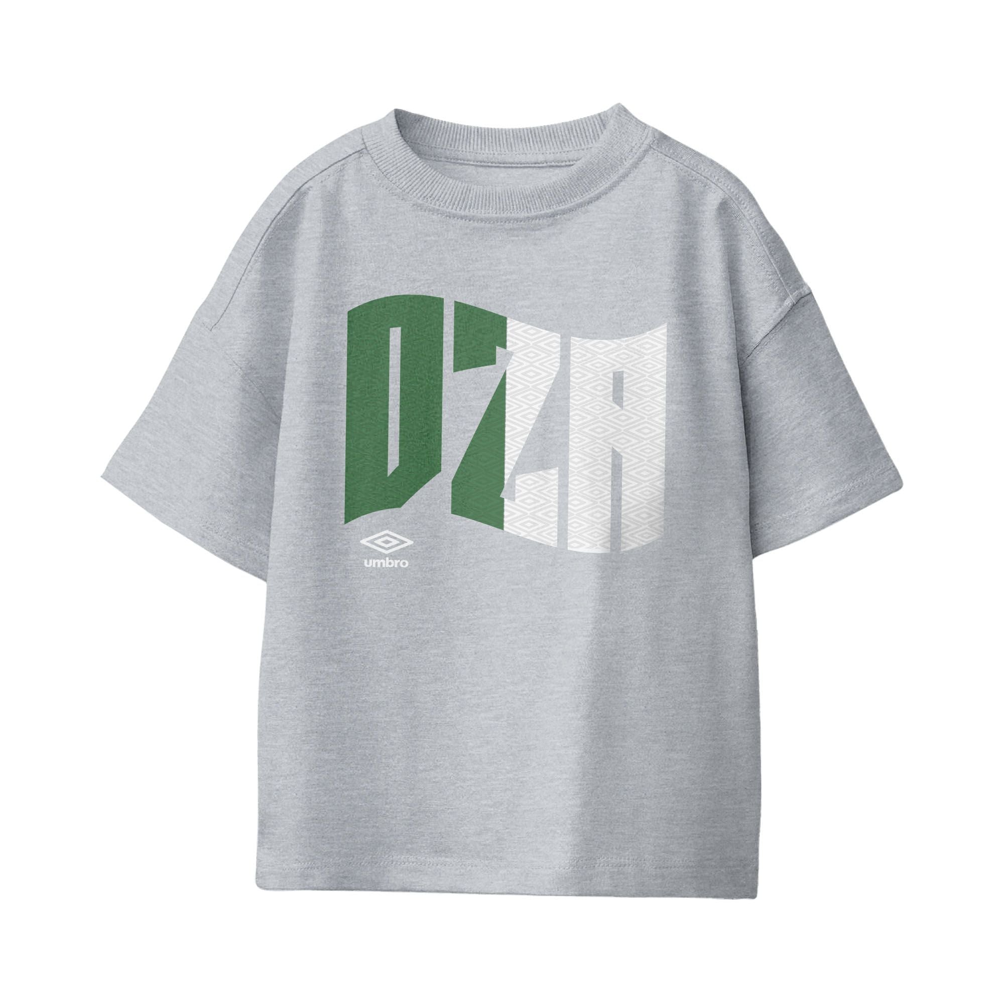 Umbro Kids Unisex Algeria Wavy Logo T-Shirt Sport Grey