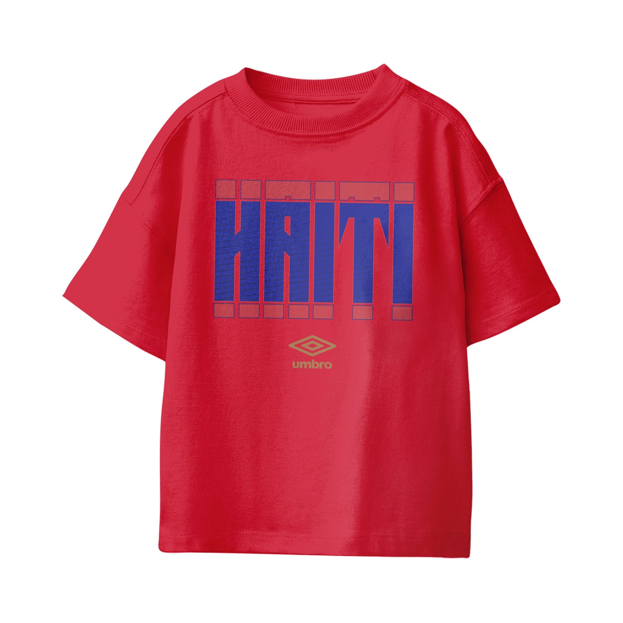 Umbro Haiti Stacked Soccer T-Shirt Red