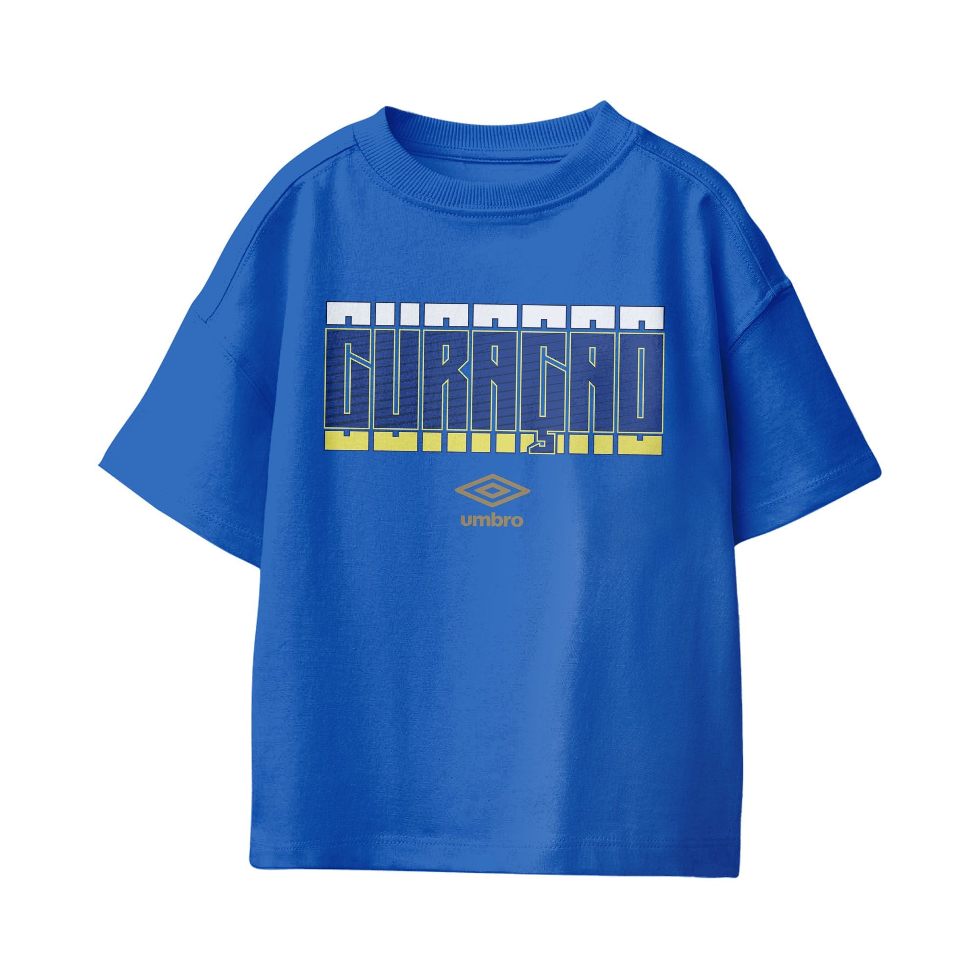 Umbro Kids Unisex Curaçao Stacked Soccer T-Shirt Royal