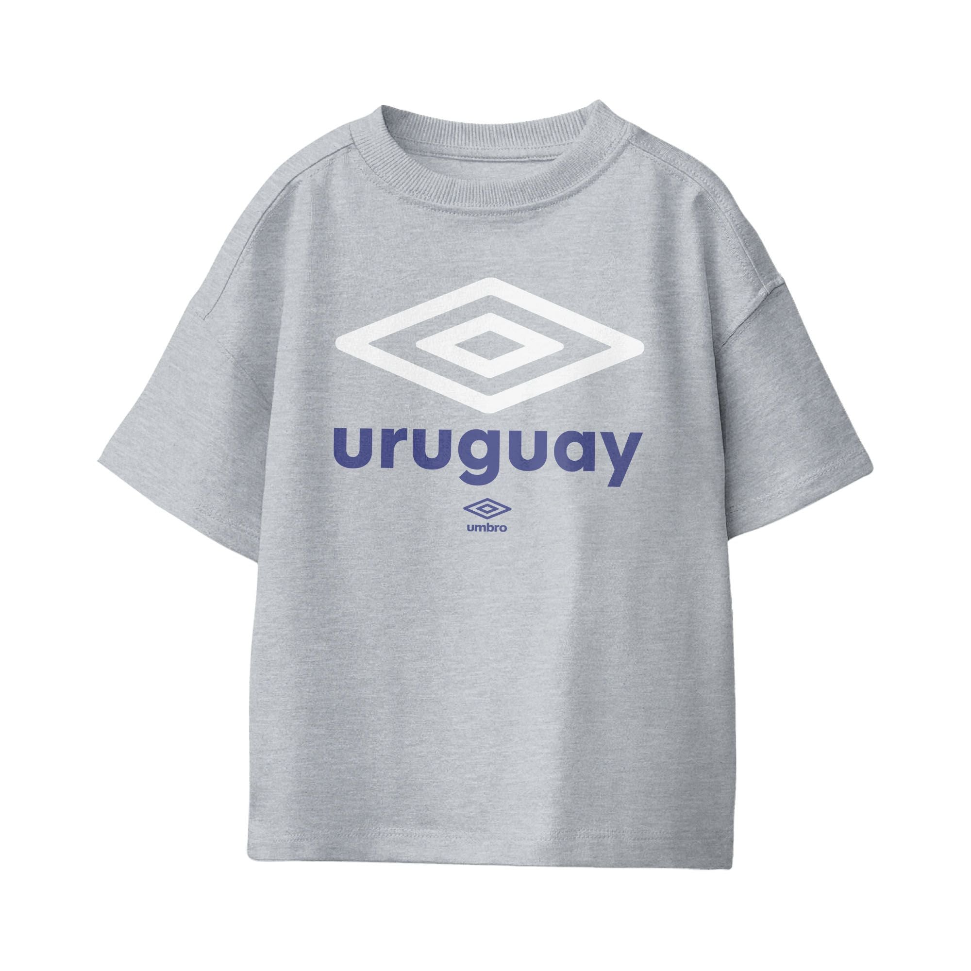 Umbro Kids Unisex Uruguay Diamond Logo T-Shirt Sport Grey