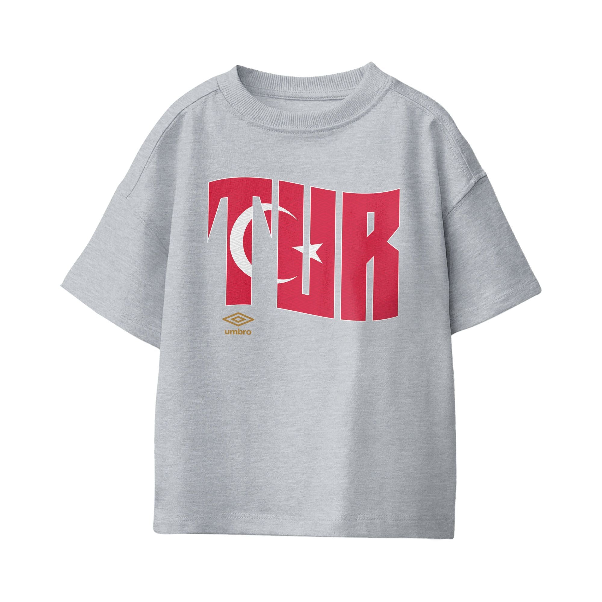Umbro Kids Turkey Wavy Logo T-Shirt Sport Grey