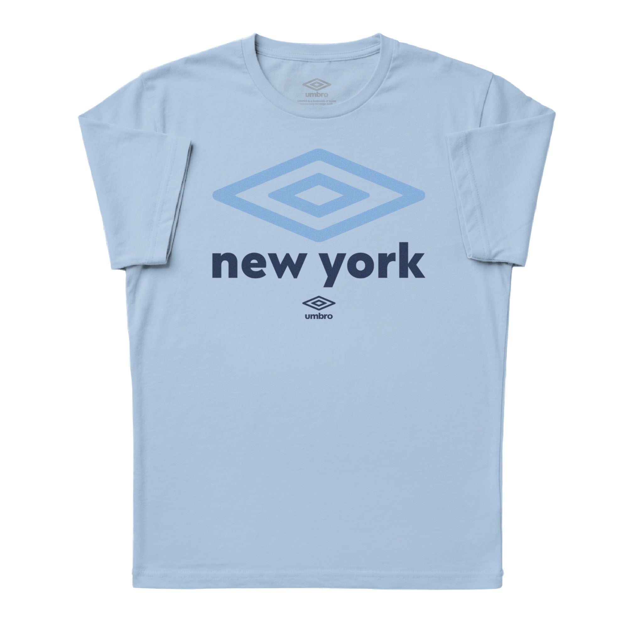 Umbro Adult Unisex New York City Diamond Logo T-Shirt Light Blue