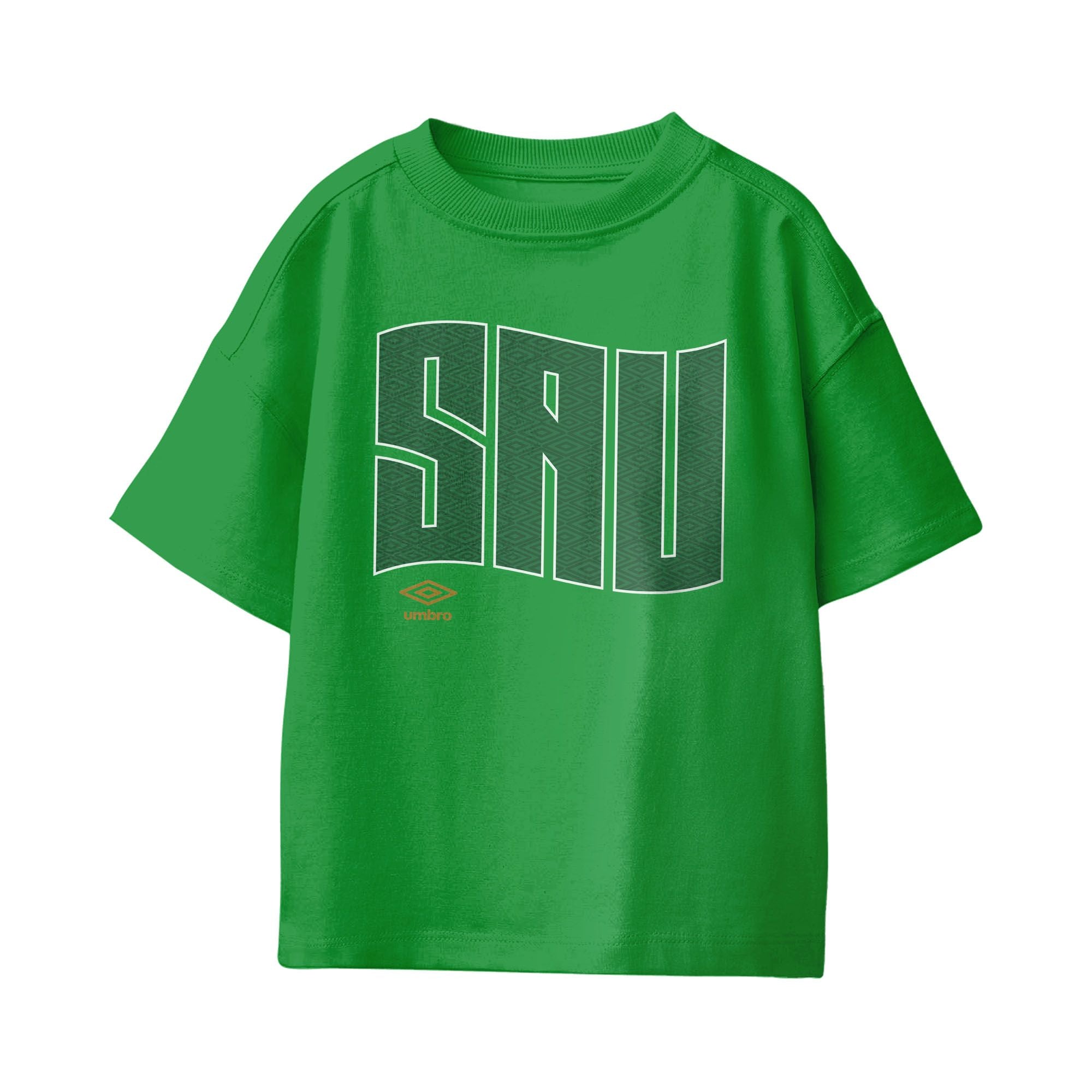 Umbro Kids Unisex Saudi Arabia Wavy Logo T-Shirt Turf Green