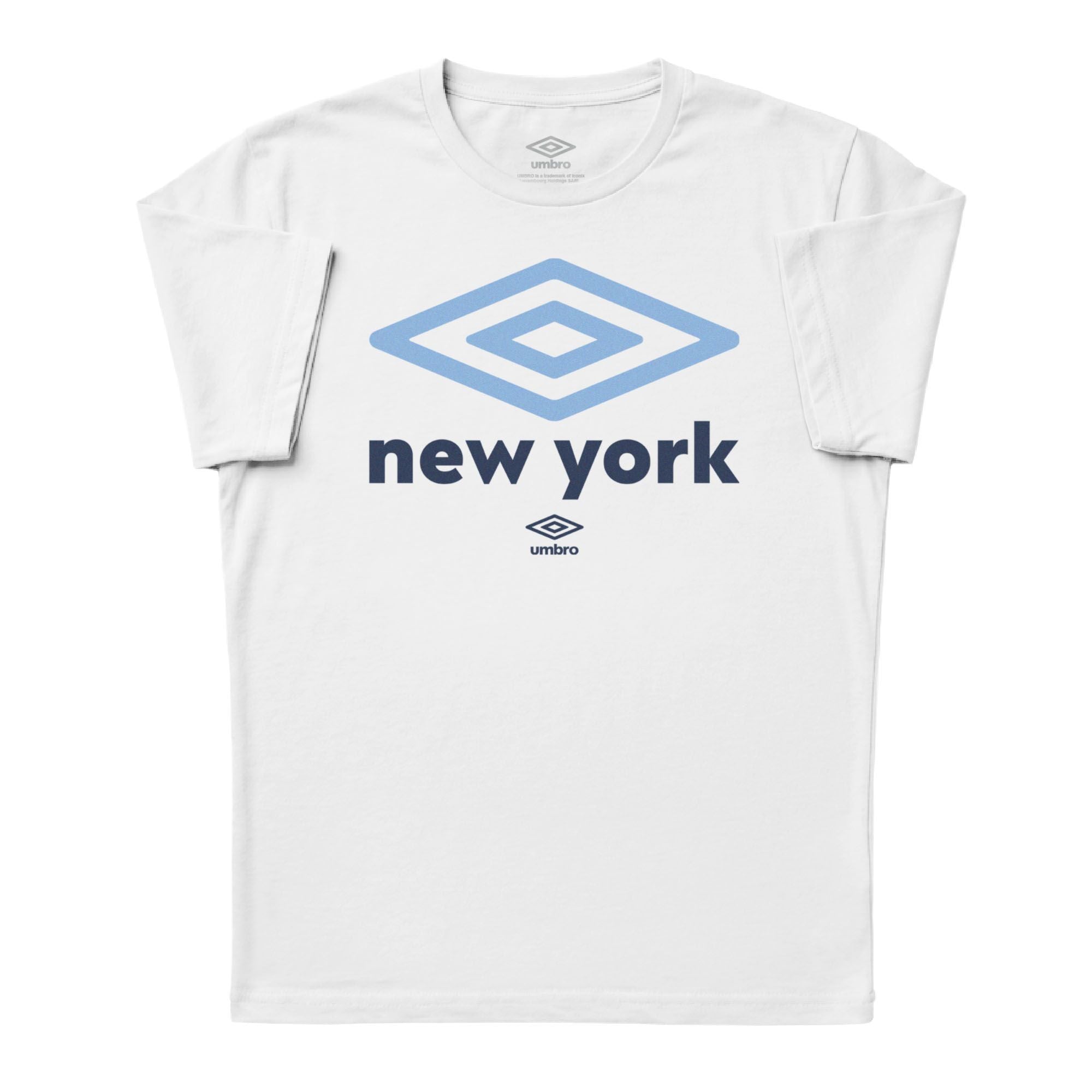 Umbro Adult Unisex New York City Diamond Logo T-Shirt White