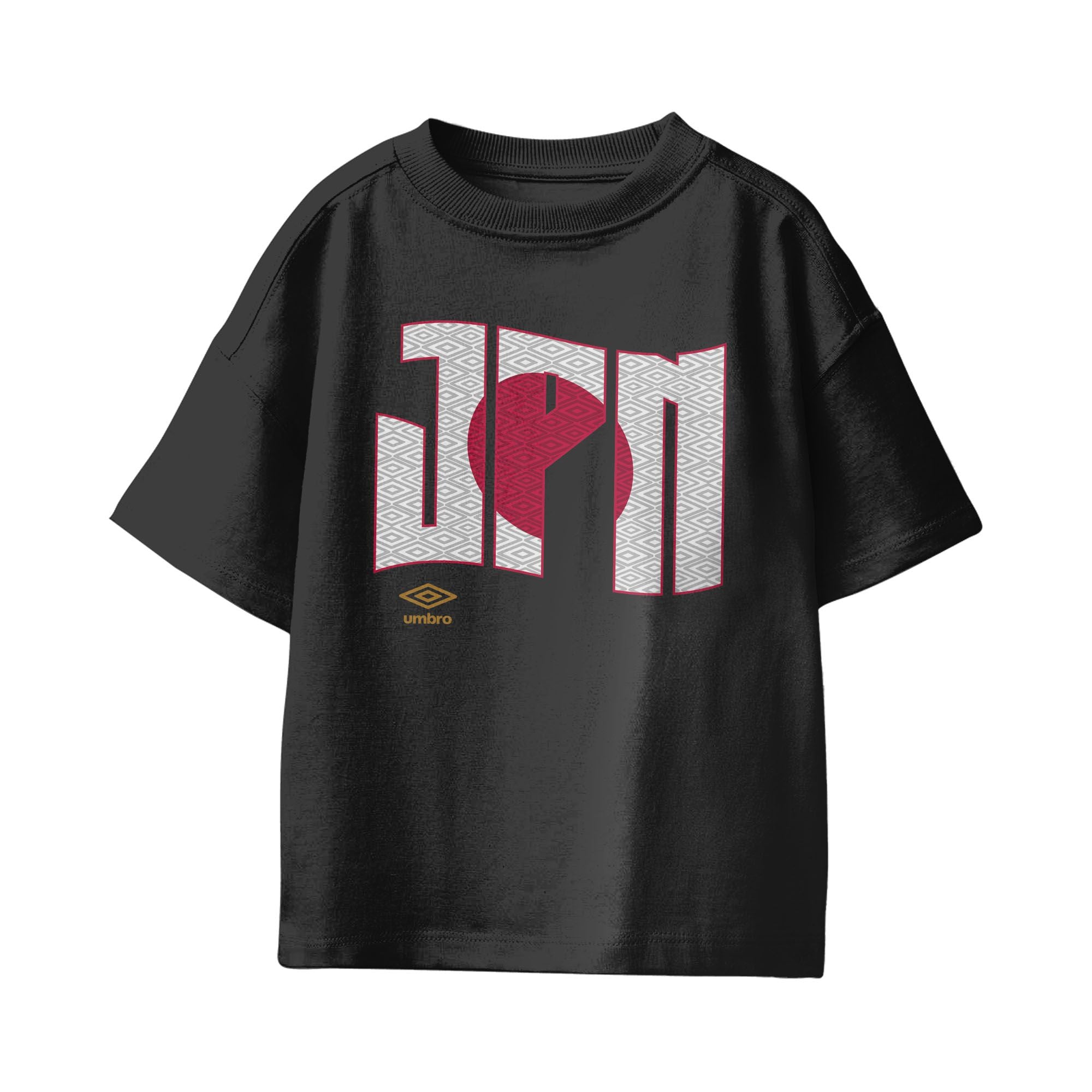 Umbro Kids Unisex Japan Wavy Logo T-Shirt Black