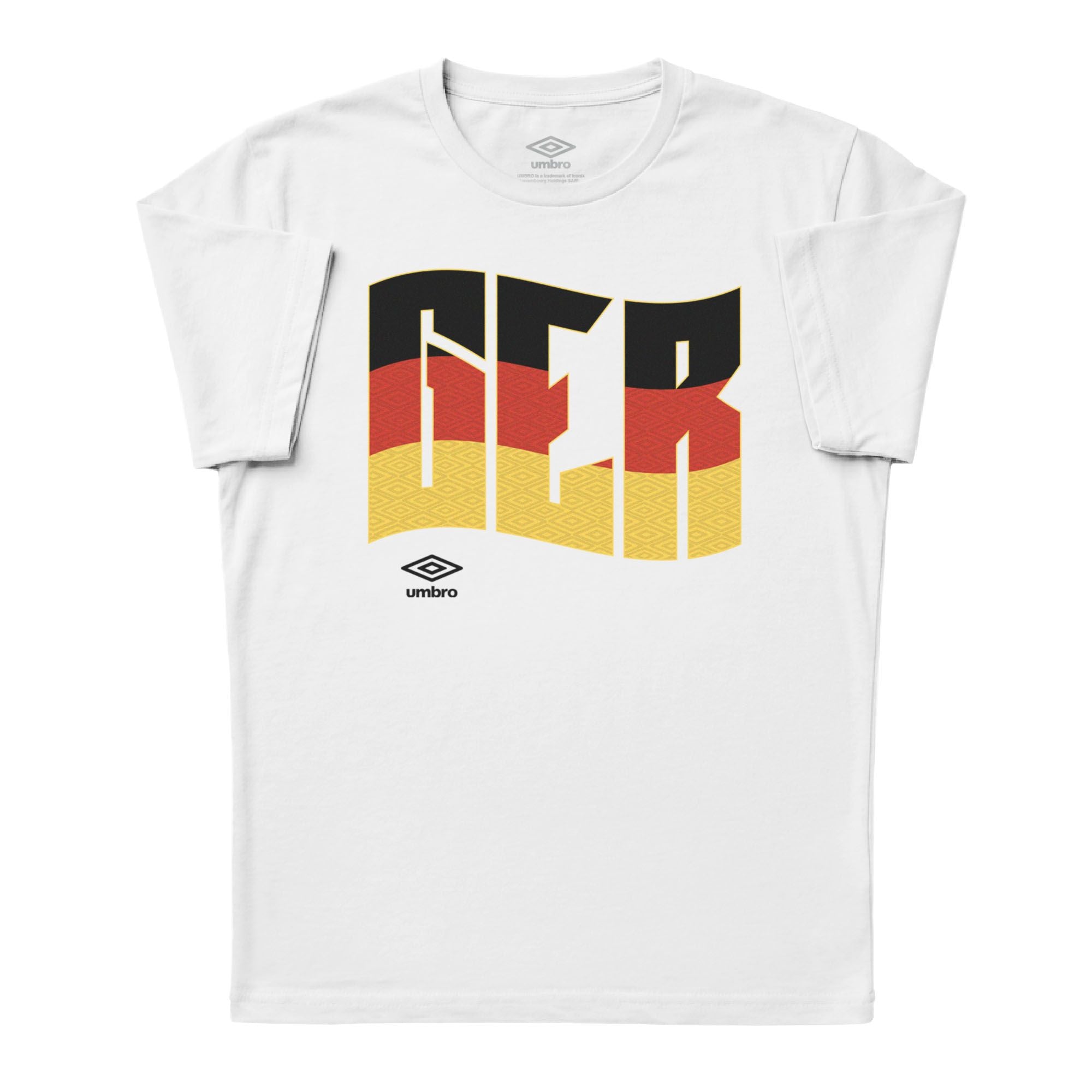 Umbro Adult Unisex Germany Wavy Logo T-Shirt White