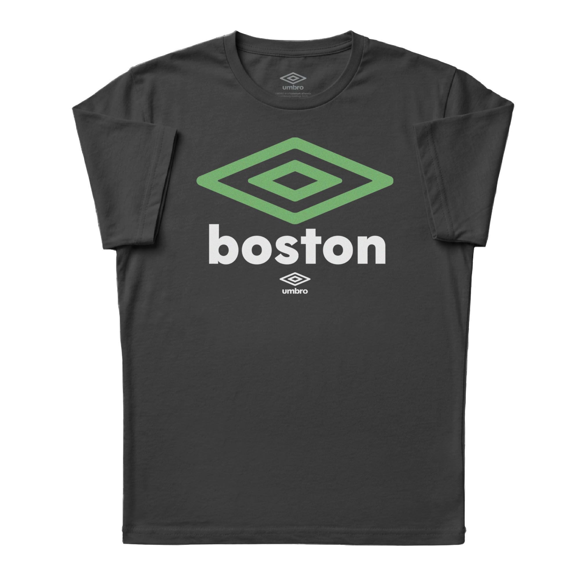 Umbro Adult Boston City Diamond Logo T-Shirt Black