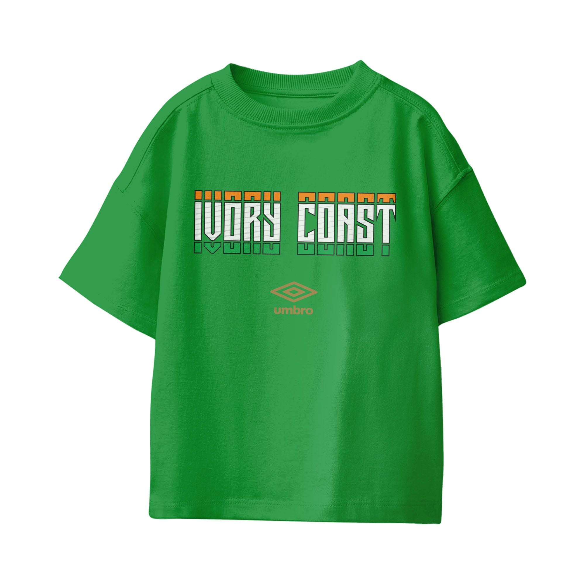 Umbro Côte d'Ivoire Stacked Soccer T-Shirt Turf Green