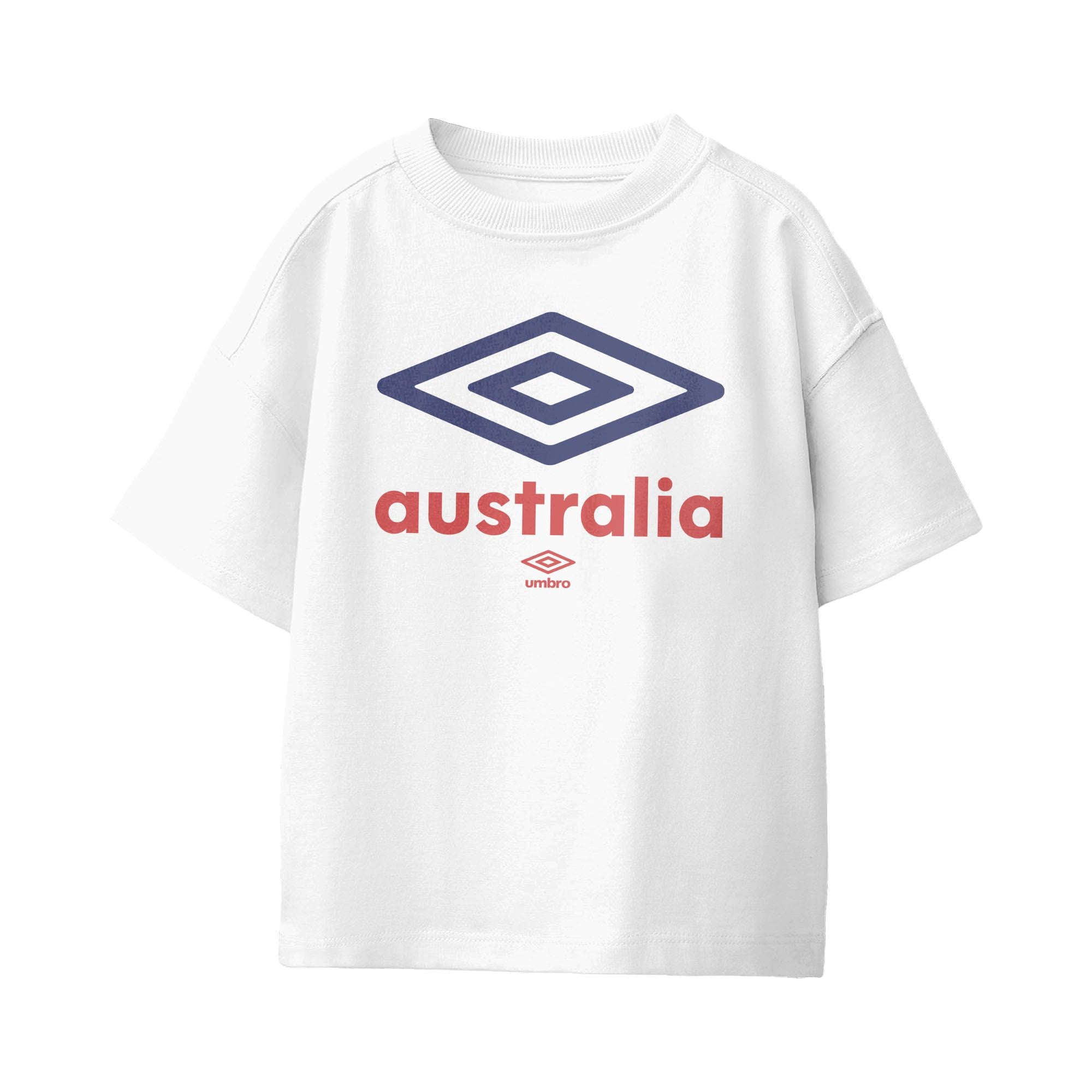Umbro Kids Unisex Australia Diamond Logo T-Shirt White