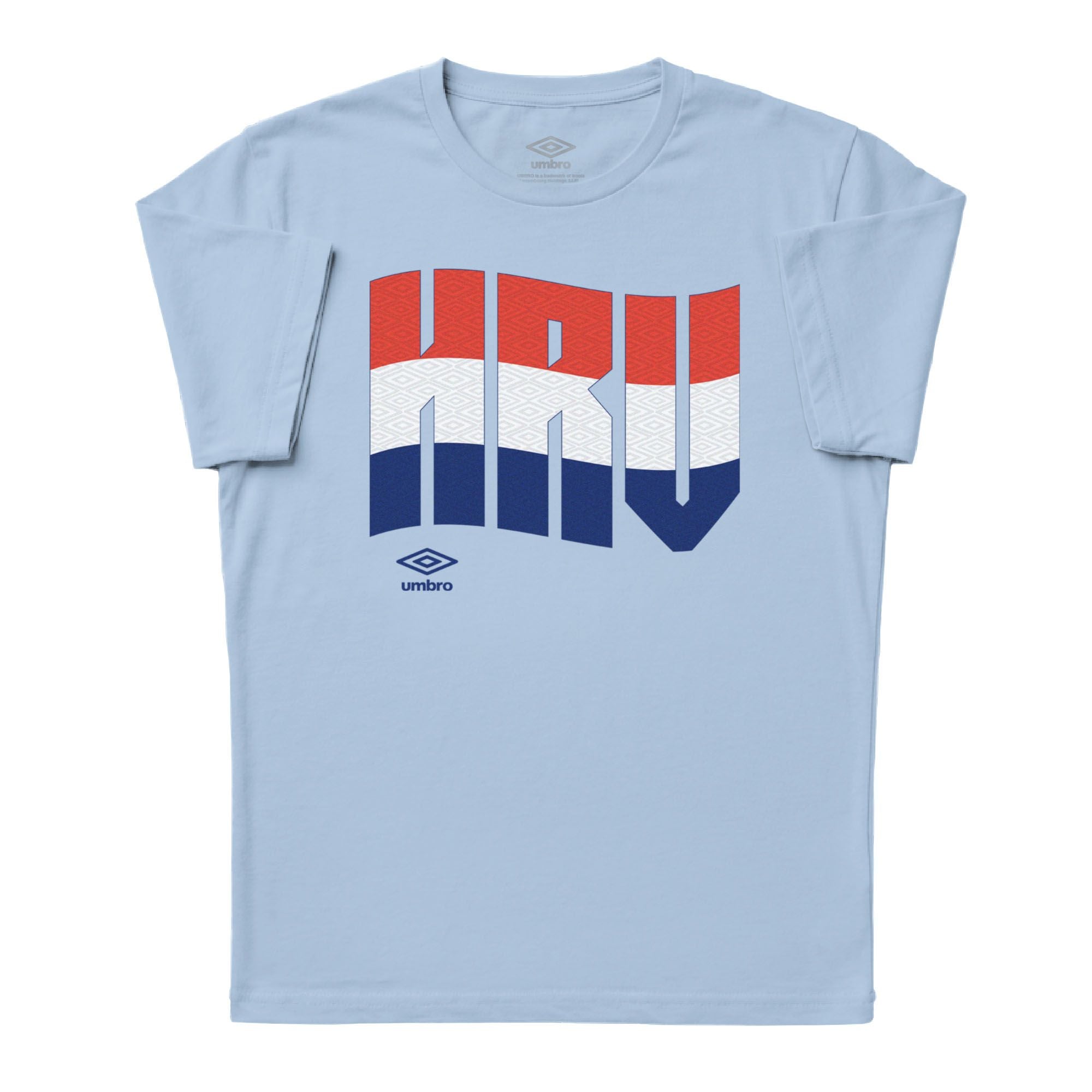 Umbro Croatia Wavy Logo T-Shirt Light Blue