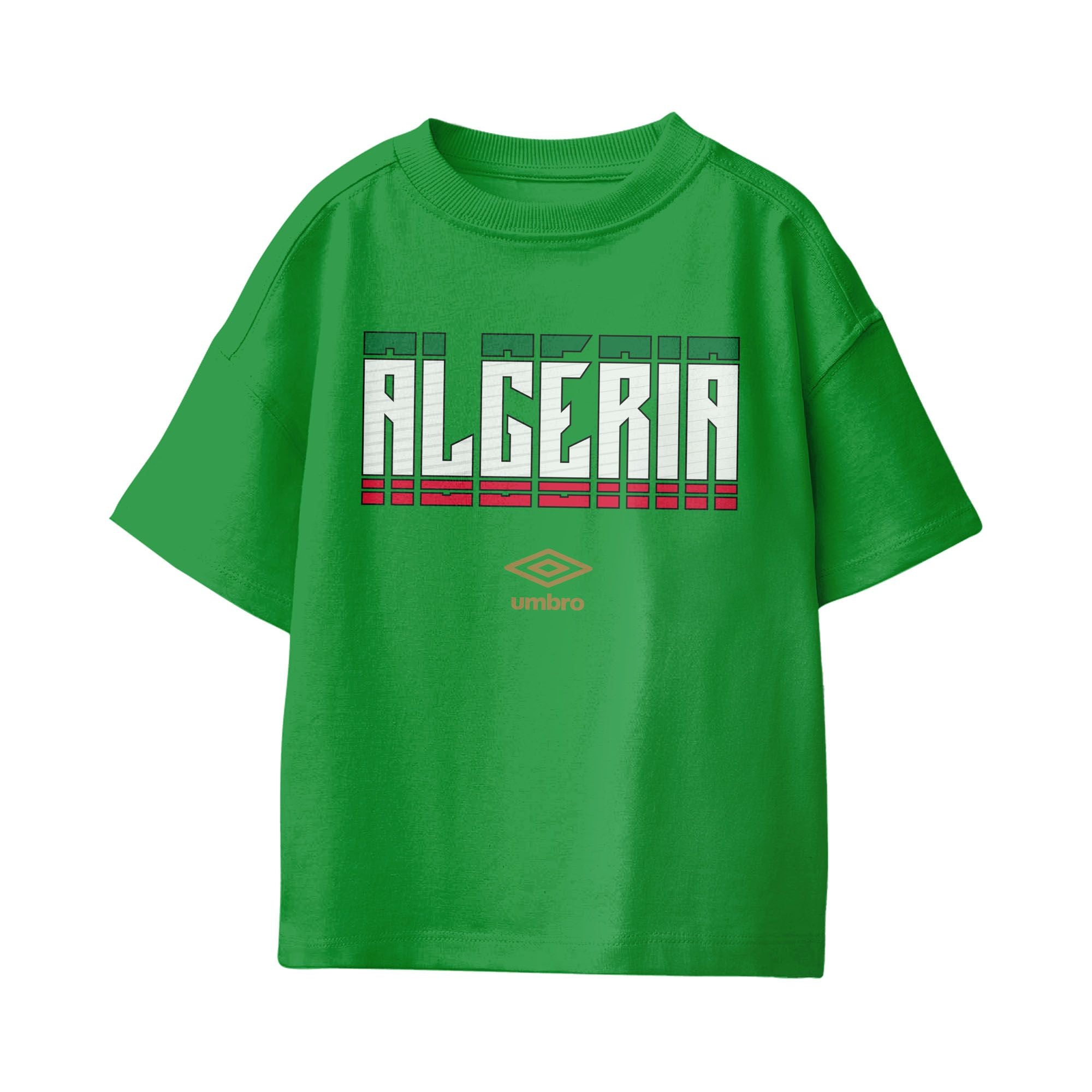 Umbro Algeria Stacked Soccer T-Shirt Turf Green