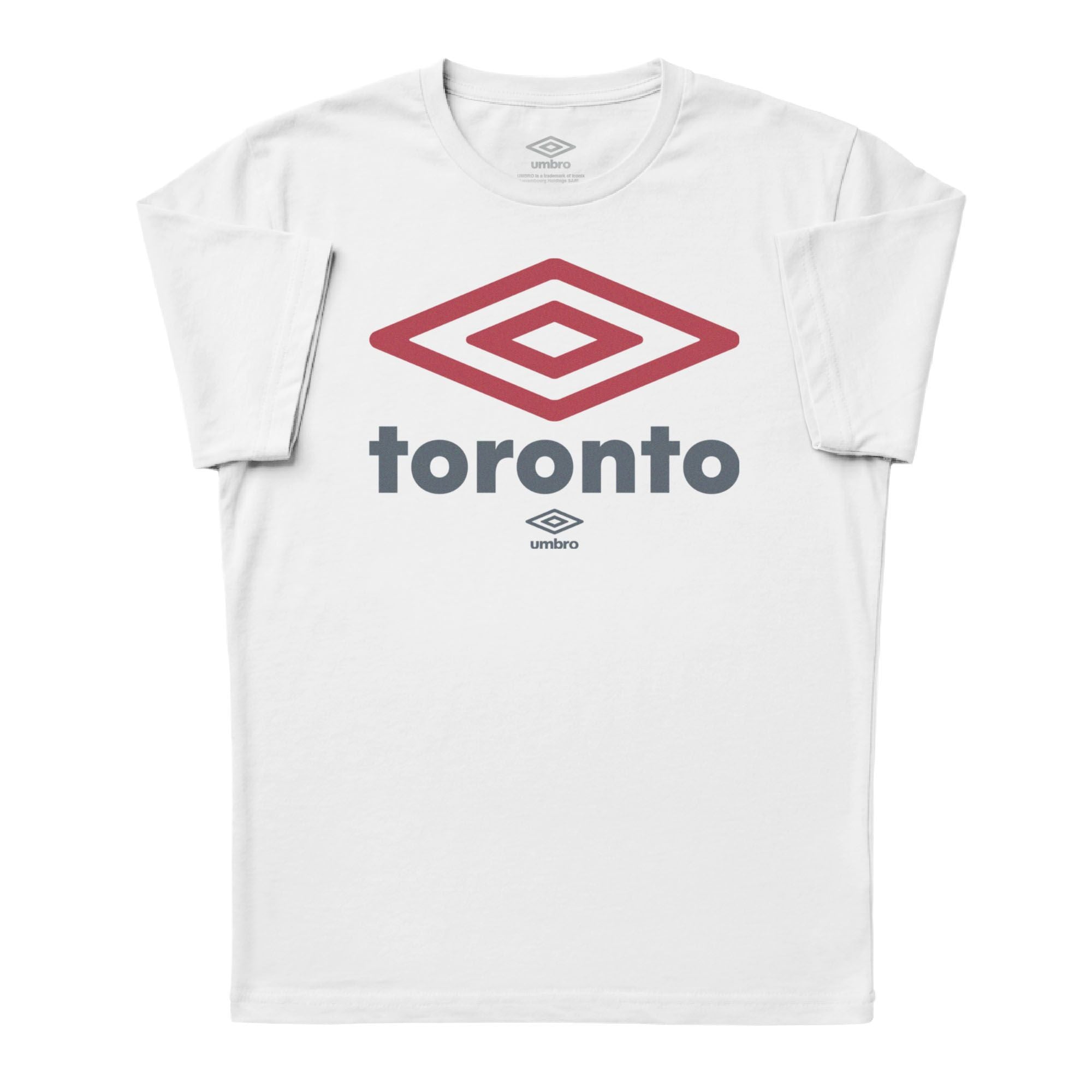 Umbro Adult Unisex Toronto City Diamond Logo T-Shirt White