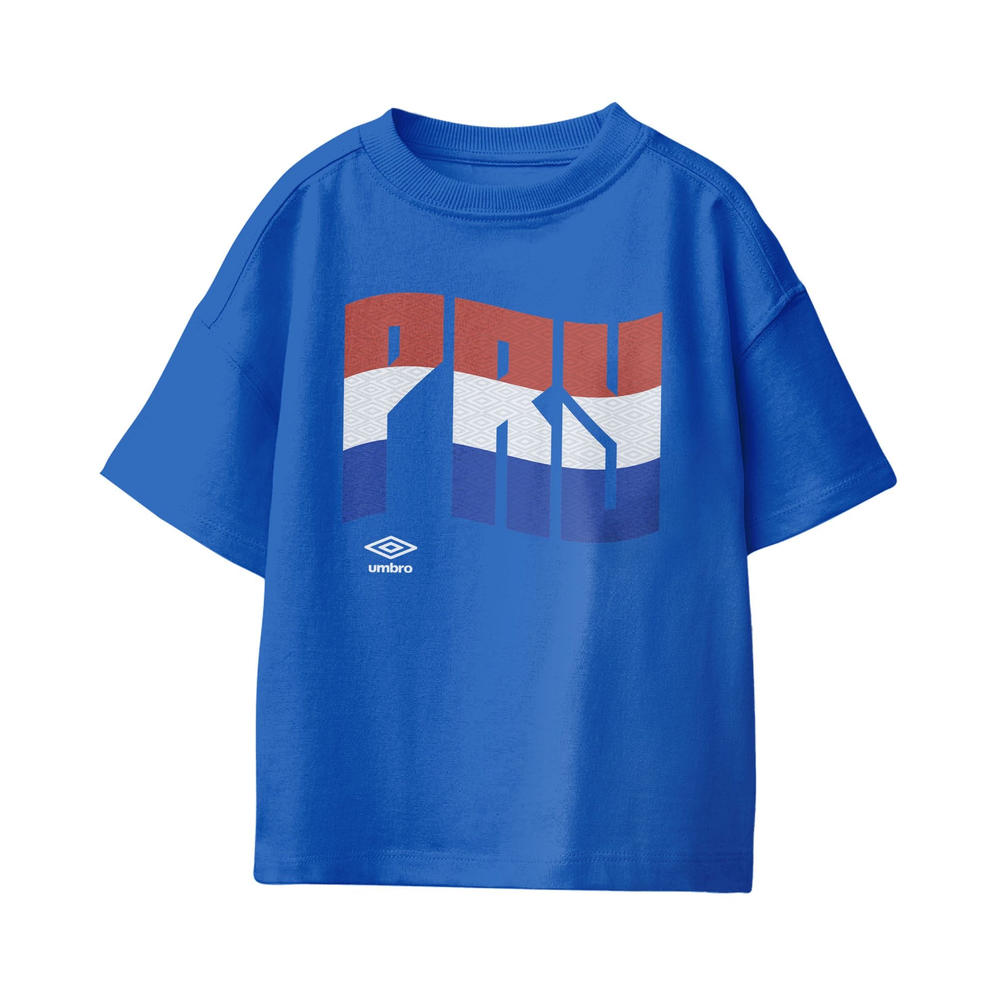 Umbro Kids Unisex Paraguay Wavy Logo T-Shirt Royal