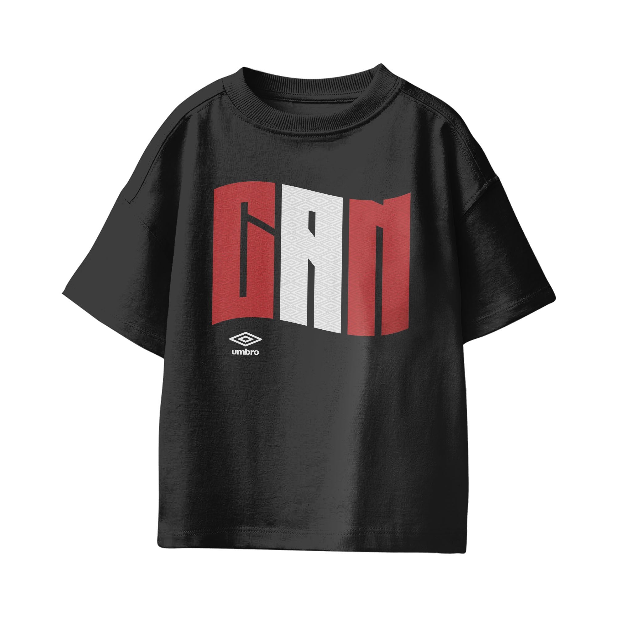 Umbro Kids Unisex Canada Wavy Logo T-Shirt Black