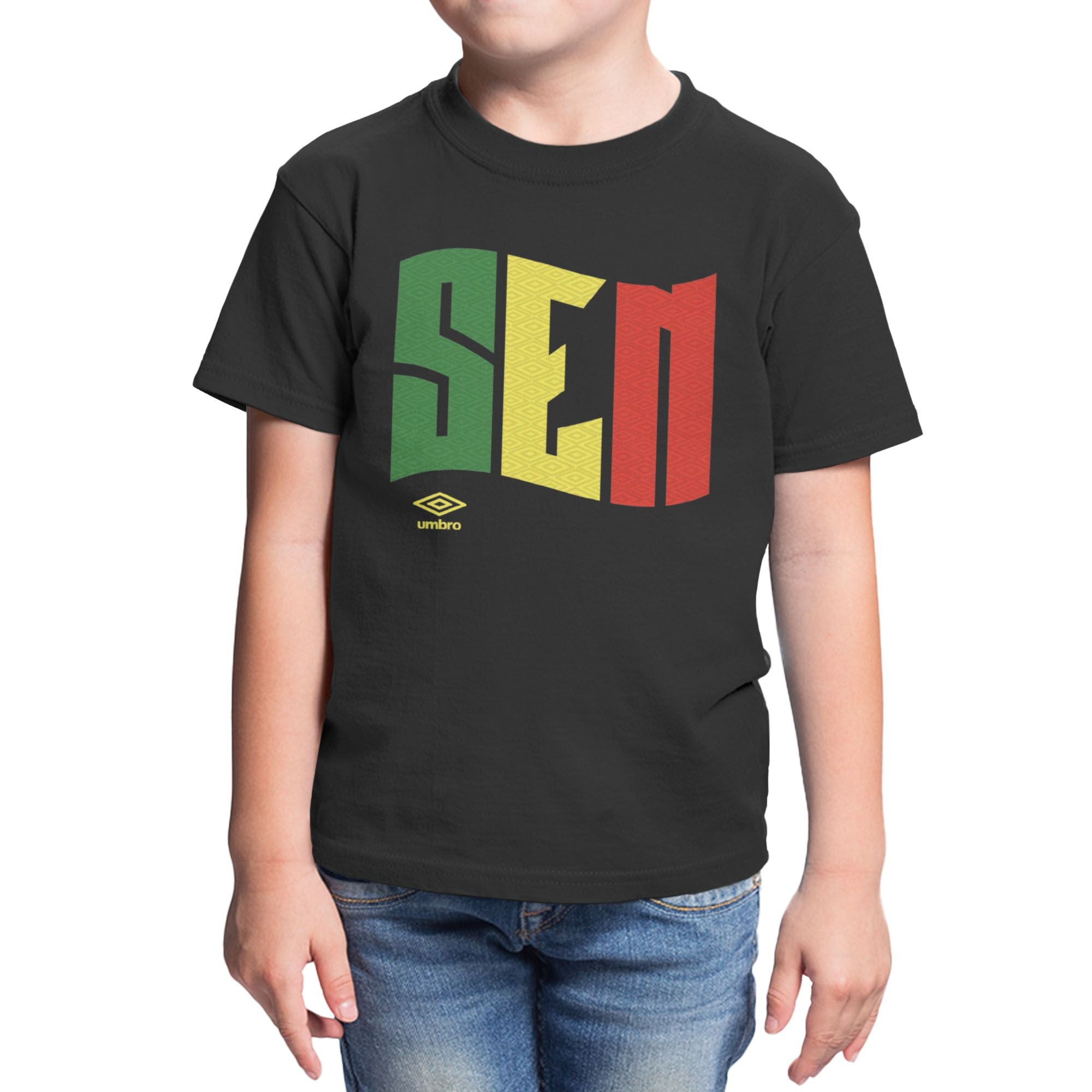 Umbro Kids Senegal Wavy Logo T-Shirt
