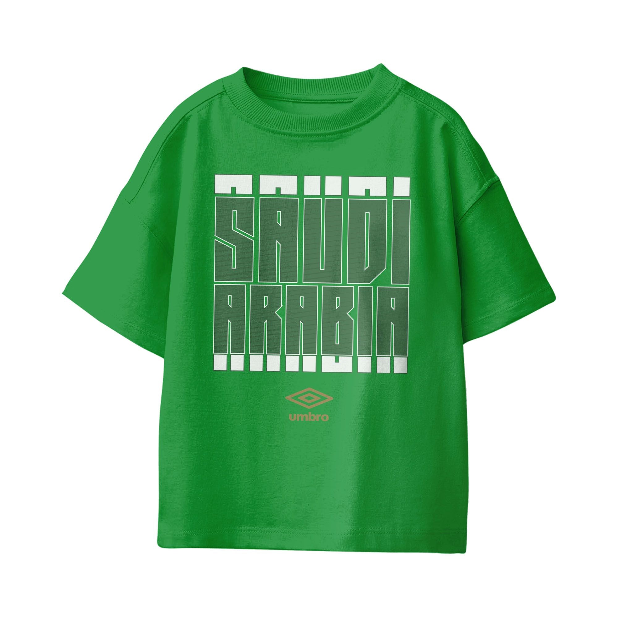 Umbro Saudi Arabia Stacked Soccer T-Shirt Turf Green